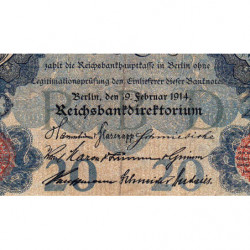 Allemagne - Pick 46b - 20 mark - 19/02/1914 - Lettre H - Série P - Etat : TTB