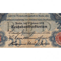 Allemagne - Pick 46b - 20 mark - 19/02/1914 - Lettre P - Série K - Etat : TB-