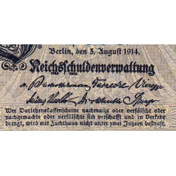 Allemagne - Pick 47b - 5 mark - 05/08/1914 - Série Q - Etat : SUP