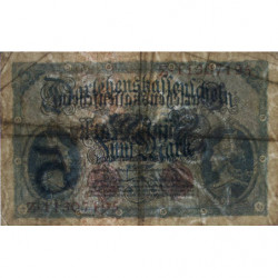 Allemagne - Pick 47c - 5 mark - 05/08/1914 - Série Z - Etat : TB-