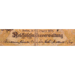 Allemagne - Pick 48a - 20 mark - 05/08/1914 - Série H - Etat : B+