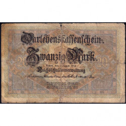 Allemagne - Pick 48b - 20 mark - 05/08/1914 - Série A - Etat : B+