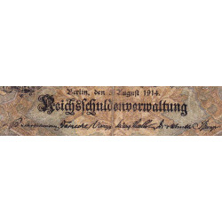 Allemagne - Pick 48b - 20 mark - 05/08/1914 - Série A - Etat : B+