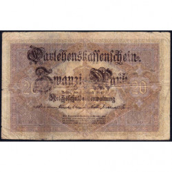 Allemagne - Pick 48b - 20 mark - 05/08/1914 - Série H - Etat : TB-