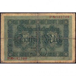 Allemagne - Pick 49a - 50 mark - 05/08/1914 - Série P - Etat : B+