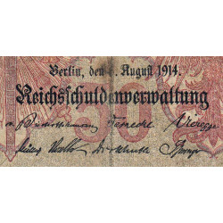 Allemagne - Pick 49b - 50 mark - 05/08/1914 - Série K - Etat : TB-