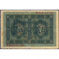 Allemagne - Pick 49b - 50 mark - 05/08/1914 - Série N - Etat : TB