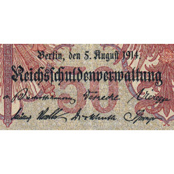 Allemagne - Pick 49b - 50 mark - 05/08/1914 - Série U - Etat : SUP