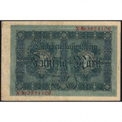 Allemagne - Pick 49b - 50 mark - 05/08/1914 - Série X - Etat : TTB+