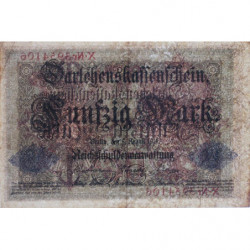 Allemagne - Pick 49b - 50 mark - 05/08/1914 - Série X - Etat : TTB+