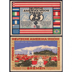 Allemagne - Notgeld - Bremen - Santiago du Chili - 25 pfennig - Série B - 1923 - Etat : SPL