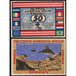 Allemagne - Notgeld - Bremen - Rio de Janeiro - 50 pfennig - Série B - 1923 - Etat : SPL