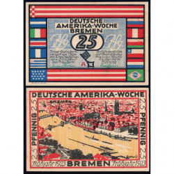Allemagne - Notgeld - Bremen - 25 pfennig - Série A - 1923 - Etat : SPL