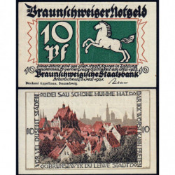 Allemagne - Notgeld - Braunschweig - 10 pfennig - Série 2 - Type a - 01/05/1921 - Etat : SUP+