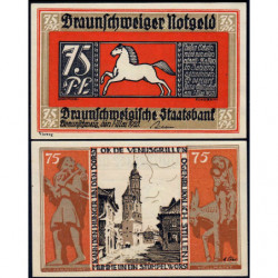 Allemagne - Notgeld - Braunschweig - 75 pfennig - Série 2 - Type i - 01/05/1921 - Etat : NEUF