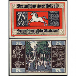 Allemagne - Notgeld - Braunschweig - 75 pfennig - Série 3 - Type i - 01/05/1921 - Etat : NEUF