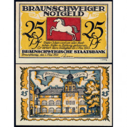 Allemagne - Notgeld - Braunschweig - 25 pfennig - Série 4 - Type d - 01/05/1921 - Etat : NEUF
