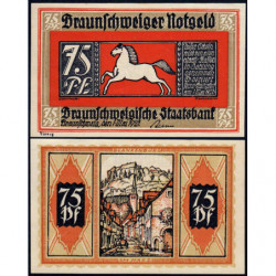 Allemagne - Notgeld - Braunschweig - 75 pfennig - Série 4 - Type i - 01/05/1921 - Etat : NEUF