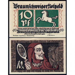 Allemagne - Notgeld - Braunschweig - 10 pfennig - Série 1 - Type a - 01/05/1921 - Etat : SUP