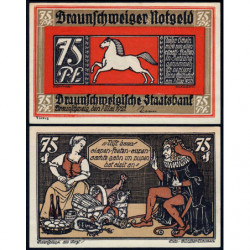 Allemagne - Notgeld - Braunschweig - 75 pfennig - Série 1 - Type i - 01/05/1921 - Etat : SPL