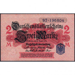 Allemagne - Pick 55 - 2 mark - 12/08/1914 (1920) - Etat : SPL