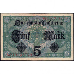 Allemagne - Pick 56b - 5 mark - 01/08/1917 - Série W - Etat : TB+