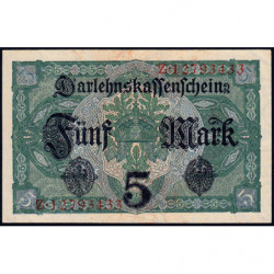 Allemagne - Pick 56b - 5 mark - 01/08/1917 - Série Z - Etat : SPL