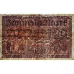 Allemagne - Pick 57 - 20 mark - 20/02/1918 - Série H - Etat : TB