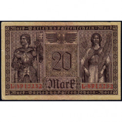 Allemagne - Pick 57 - 20 mark - 20/02/1918 - Série L - Etat : TTB