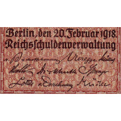 Allemagne - Pick 57 - 20 mark - 20/02/1918 - Série L - Etat : TTB