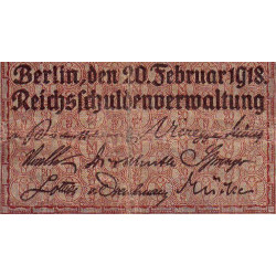 Allemagne - Pick 57 - 20 mark - 20/02/1918 - Série M - Etat : TB-