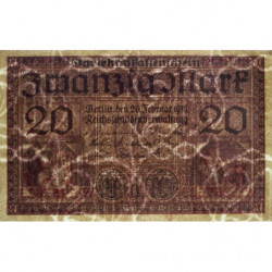 Allemagne - Pick 57 - 20 mark - 20/02/1918 - Série W - Etat : SUP