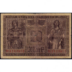 Allemagne - Pick 57 - 20 mark - 20/02/1918 - Série X - Etat : B+