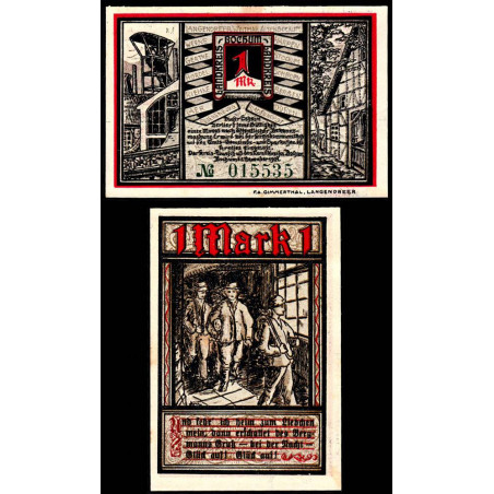 Allemagne - Notgeld - Bochum - 1 mark - Type 1 - 01/11/1921 - Etat : SUP+