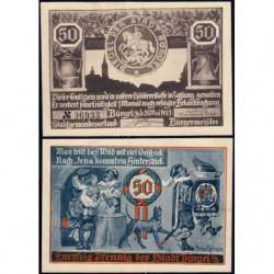 Allemagne - Notgeld - Bürgel - 50 pfennig - 28/05/1921 - Etat : SPL+