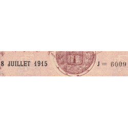 Chateauroux - Pirot 46-13 - 2 francs - Série J - 08/07/1915 - Etat : SPL+