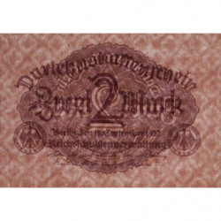 Allemagne - Pick 62 - 2 mark - 15/09/1922 - Etat : NEUF