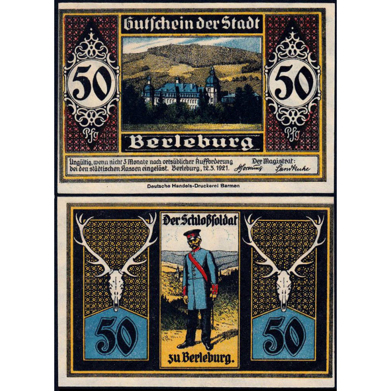 Allemagne - Notgeld - Berleburg (Bad Berleburg) - 50 pfennig - 12/03/1921 - Etat : SPL