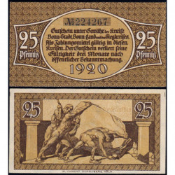 Allemagne - Notgeld - Bonn - 25 pfennig - 1920 - Etat : NEUF