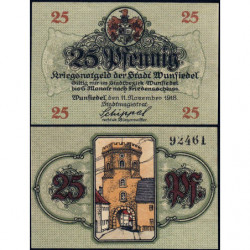 Allemagne - Notgeld - Wunsiedel - 25 pfennig - 11/11/1918 - Etat : NEUF