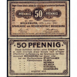 Allemagne - Notgeld - Bückeburg - 50 pfennig - 01/07/1920 - Etat : TB+