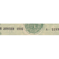 Chateauroux - Pirot 46-17 - 1 franc - Série A - 06/01/1916 - Etat : SPL