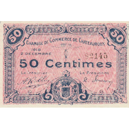 Chateauroux - Pirot 46-18 - 50 centimes - 02/12/1918 - Etat : SUP+