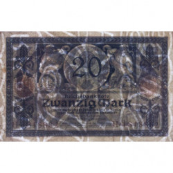 Allemagne - Pick 63 - 20 mark - 04/11/1915 - Lettre O - Série H - Etat : TTB+