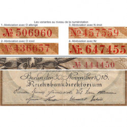 Allemagne - Pick 65_1 - 50 mark - 30/11/1918 - Série B - Etat : TB