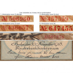 Allemagne - Pick 65_1 - 50 mark - 30/11/1918 - Série B - Etat : TTB
