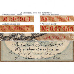 Allemagne - Pick 65_1 - 50 mark - 30/11/1918 - Série B - Etat : TTB