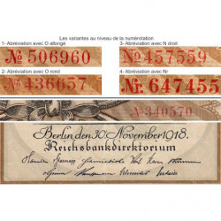 Allemagne - Pick 65_1 - 50 mark - 30/11/1918 - Série D - Etat : TTB