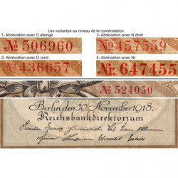 Allemagne - Pick 65_1 - 50 mark - 30/11/1918 - Série F - Etat : TB+