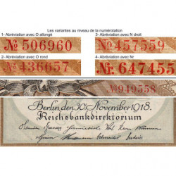 Allemagne - Pick 65_1 - 50 mark - 30/11/1918 - Série J - Etat : SUP